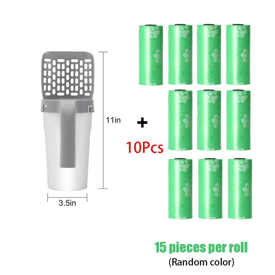 One Piece Cat Litter Scoop Set, Cat Poop Scoop Set, Pet Toilet Pick Up, Detachable and Portable Installation