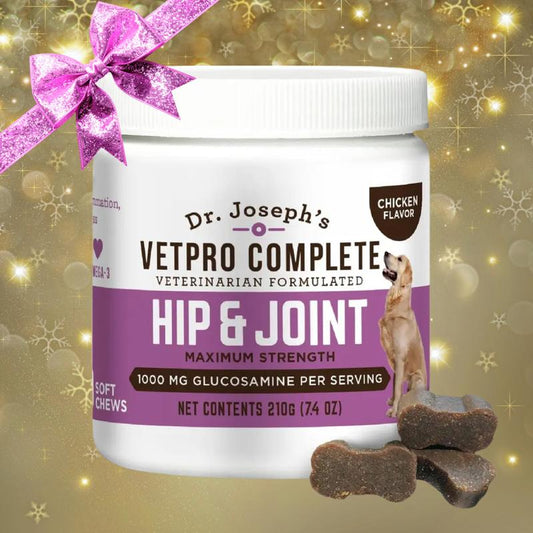 Dr. Joseph'S Vetpro Complete Dog Hip and Joint Supplement, 60 Count, Chicken Flavored Pain and Inflammation Relief Chews with Glucosamine, Chondroitin, MSM, Turmeric, Vitamin C, Omega 3