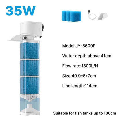 Aquarium Filter Pump Fish Tank Submersible Silent Air Oxygen Aerator Internal Water Pump Aquarium Air Pump Wave Maker 220V