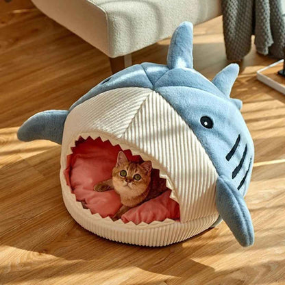 Luxurious Plush Shark Bed for Your Pet's Comfort and Style