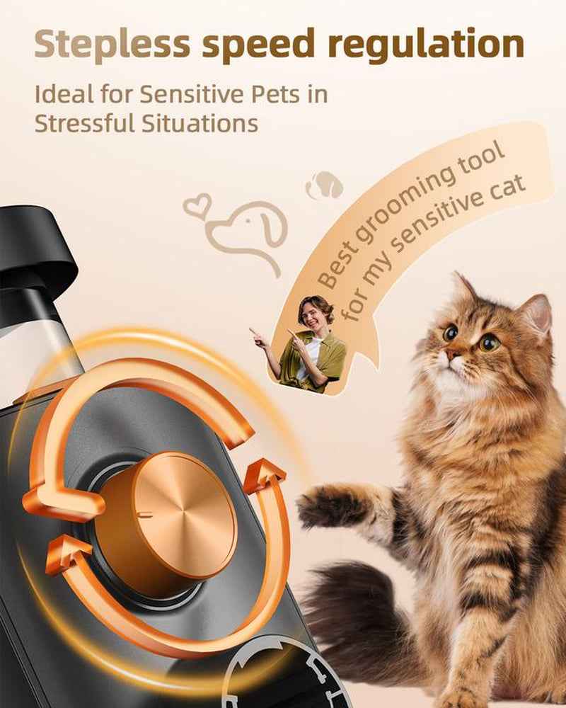 Buenkee Dog Grooming Vacuum, 4.5L Extra-Large Dust Cup Dog Grooming Kit, 14000Pa High-Suction Pet Groomer with Clippers, Low-Noise All-In-One Shedding Control Set for Home Use