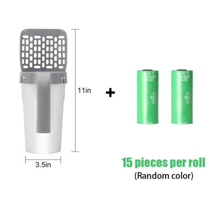 One Piece Cat Litter Scoop Set, Cat Poop Scoop Set, Pet Toilet Pick Up, Detachable and Portable Installation