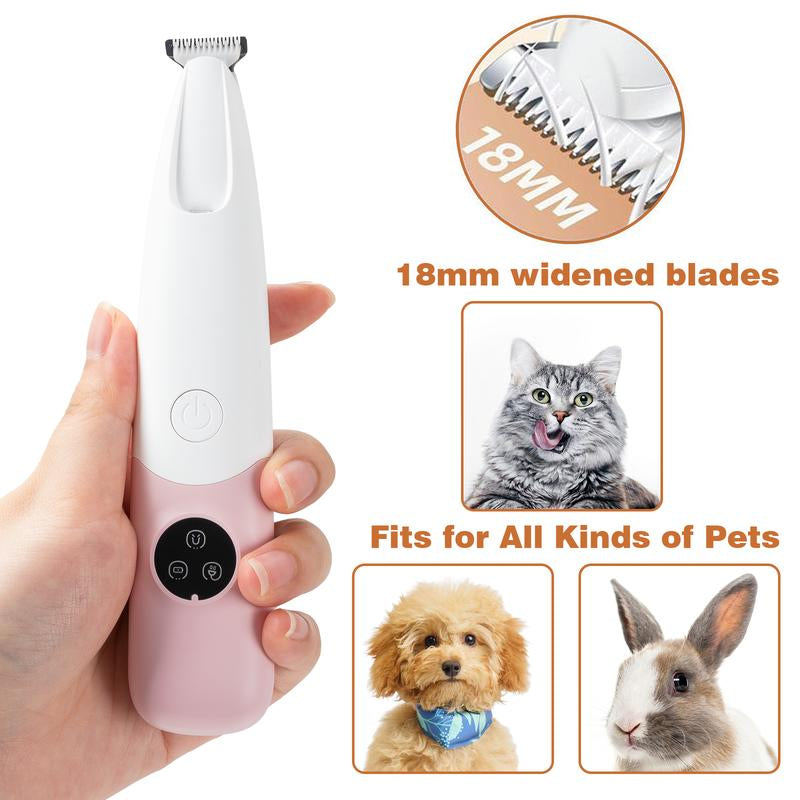 Popular Items Rechargeable Pet Hair Trimmer Kit, Pet Paw Trimmer, Cordless Quiet Dog Trimmer for Grooming with LED Light, Small Dog Grooming Clippers for Dogs & Cats, Pet Grooming Tool,Waterproof, Low Noise Pet Shaver
