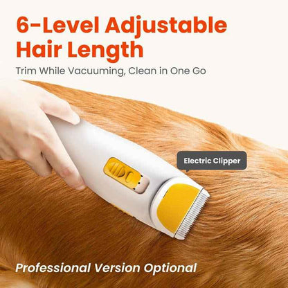 Puppyoo Pet Grooming and Vacuum Cleaner for Dogs and Cats， 12000Pa Vacuum Brush for Shedding Grooming, 1.5L Dust Cup,4M Power Cord Length，Pet Products，Dog&Cat Hair Vacuum Groomer,Clipper & Hair Remover Roller for Dogs & Cats