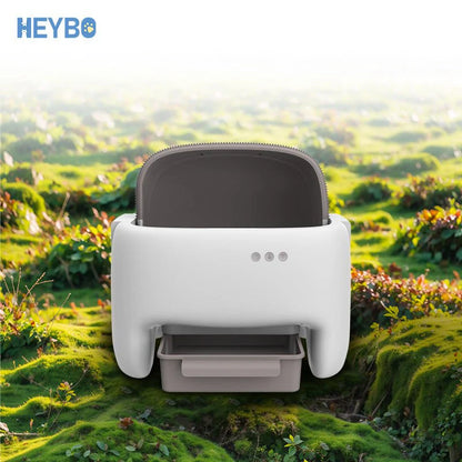 Say goodbye to messy litter! 🐾 Check out the HEYBO Self-Cleaning Litter Box - the ultimate hassle-free solution for your feline friend! 🐱✨ #CatLovers #PetTech