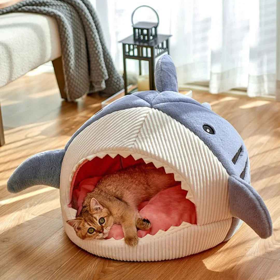 Luxurious Plush Shark Bed for Your Pet's Comfort and Style