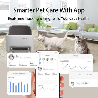 Say goodbye to messy litter! 🐾 Check out the HEYBO Self-Cleaning Litter Box - the ultimate hassle-free solution for your feline friend! 🐱✨ #CatLovers #PetTech