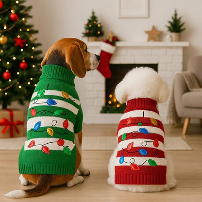 Snuggle Up Your Furry Friends in Our Cozy Christmas Plaid Sweater! Perfect for Small Dogs & Cats! 🐾🎄✨