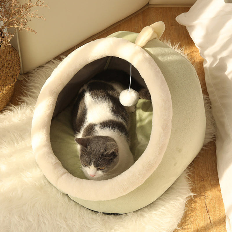 Cozy & Chic Cat Bed: The Perfect Lounger for Your Furry Friend! 🐾💕