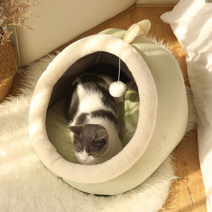 Cozy & Chic Cat Bed: The Perfect Lounger for Your Furry Friend! 🐾💕