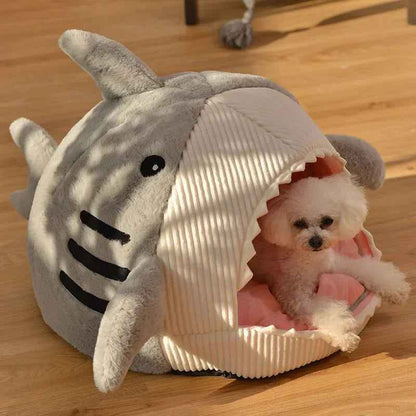Luxurious Plush Shark Bed for Your Pet's Comfort and Style