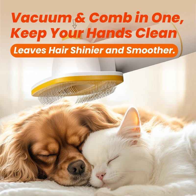 Puppyoo Pet Grooming and Vacuum Cleaner for Dogs and Cats， 12000Pa Vacuum Brush for Shedding Grooming, 1.5L Dust Cup,4M Power Cord Length，Pet Products，Dog&Cat Hair Vacuum Groomer,Clipper & Hair Remover Roller for Dogs & Cats