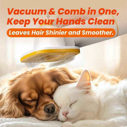 Puppyoo Pet Grooming and Vacuum Cleaner for Dogs and Cats， 12000Pa Vacuum Brush for Shedding Grooming, 1.5L Dust Cup,4M Power Cord Length，Pet Products，Dog&Cat Hair Vacuum Groomer,Clipper & Hair Remover Roller for Dogs & Cats