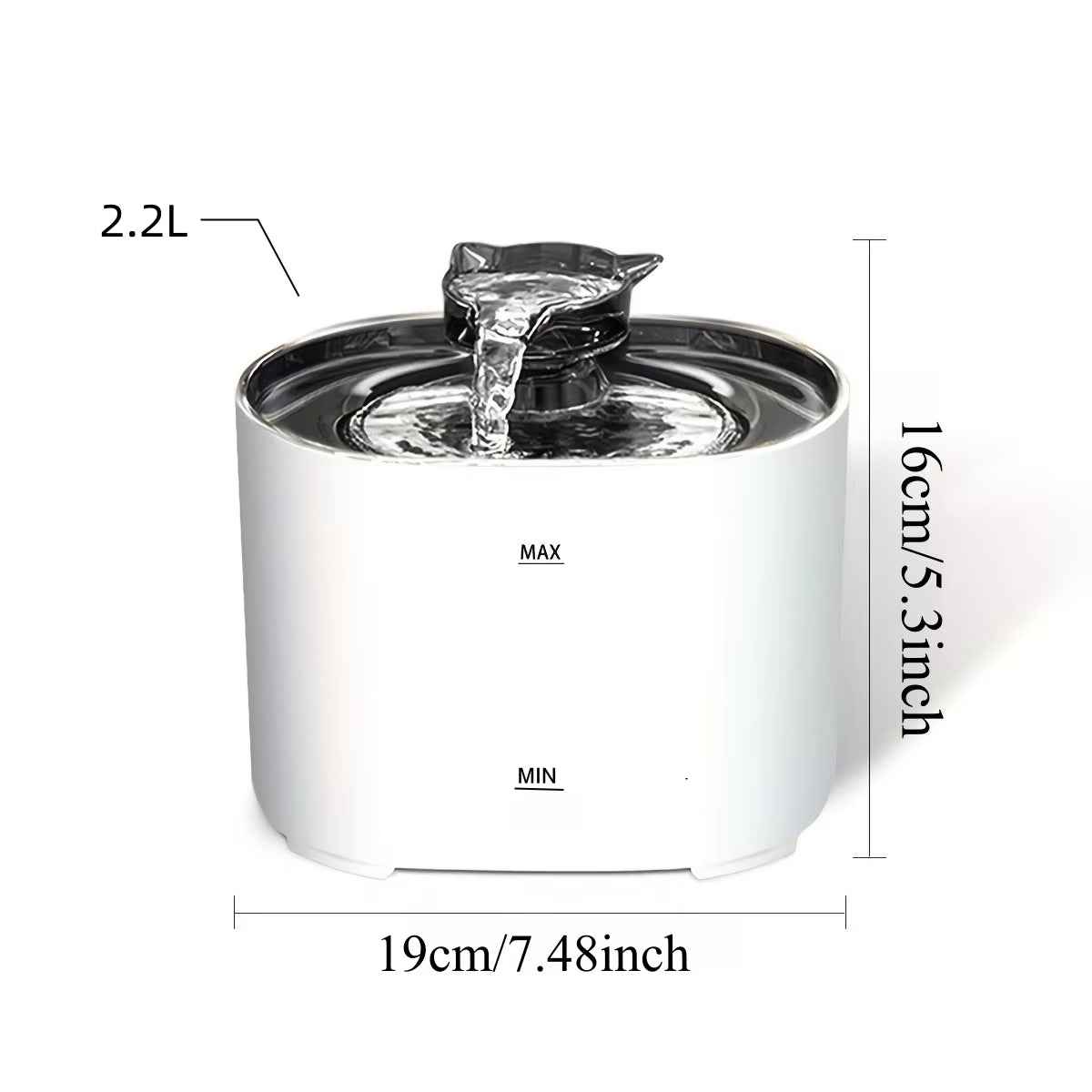 74.39 Oz/2.2 Liters, Pet Cat and Dog Fountain Dispenser, Smart Pet Fountain Dispenser, Large Capacity Silent Automatic Circulati