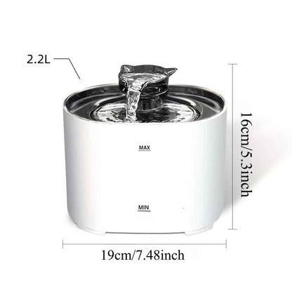 74.39 Oz/2.2 Liters, Pet Cat and Dog Fountain Dispenser, Smart Pet Fountain Dispenser, Large Capacity Silent Automatic Circulati