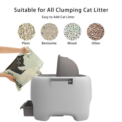 Say goodbye to messy litter! 🐾 Check out the HEYBO Self-Cleaning Litter Box - the ultimate hassle-free solution for your feline friend! 🐱✨ #CatLovers #PetTech
