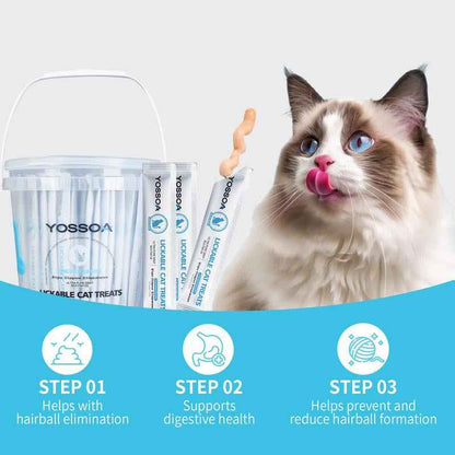YOSSOA Lickable Wet Cat Treats, Squeezable Creamy Purée Cat Treat Delectables Squeeze Lickable Treats, Squeeze Stick Lickable Treats for Cats No Added Fillers, No By-Products, No Added Preservatives