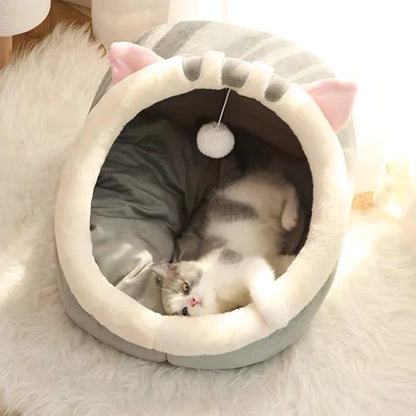 Cozy & Chic Cat Bed: The Perfect Lounger for Your Furry Friend! 🐾💕