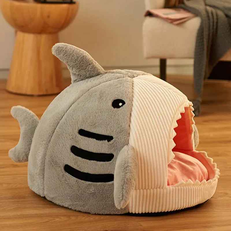 Luxurious Plush Shark Bed for Your Pet's Comfort and Style