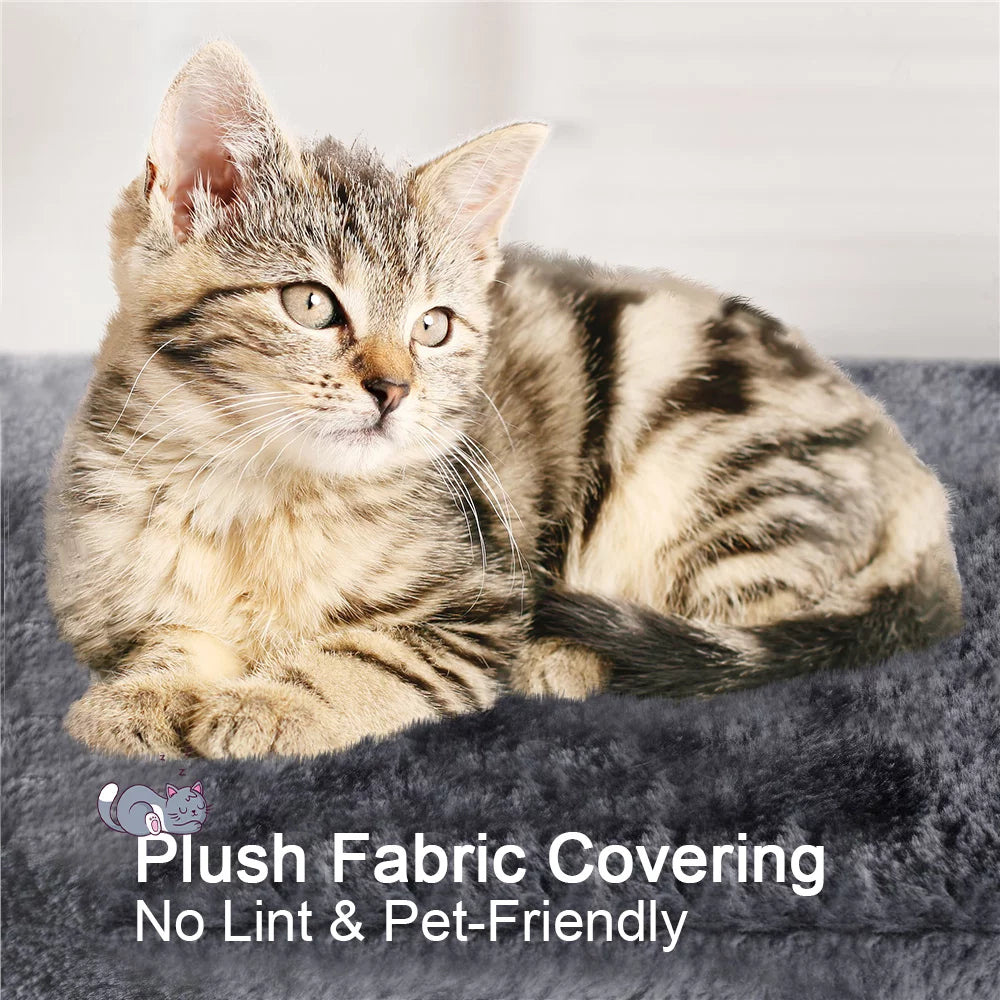 Cat Tree for Large Cats, Multi-Level Cat Tower with Sisal Covered Scratching Posts, Spacious Condo, Cozy Hammock and Plush Top Perch