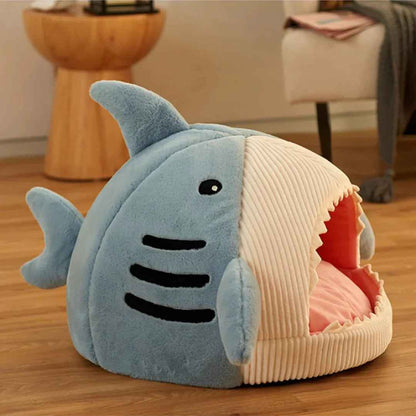 Luxurious Plush Shark Bed for Your Pet's Comfort and Style