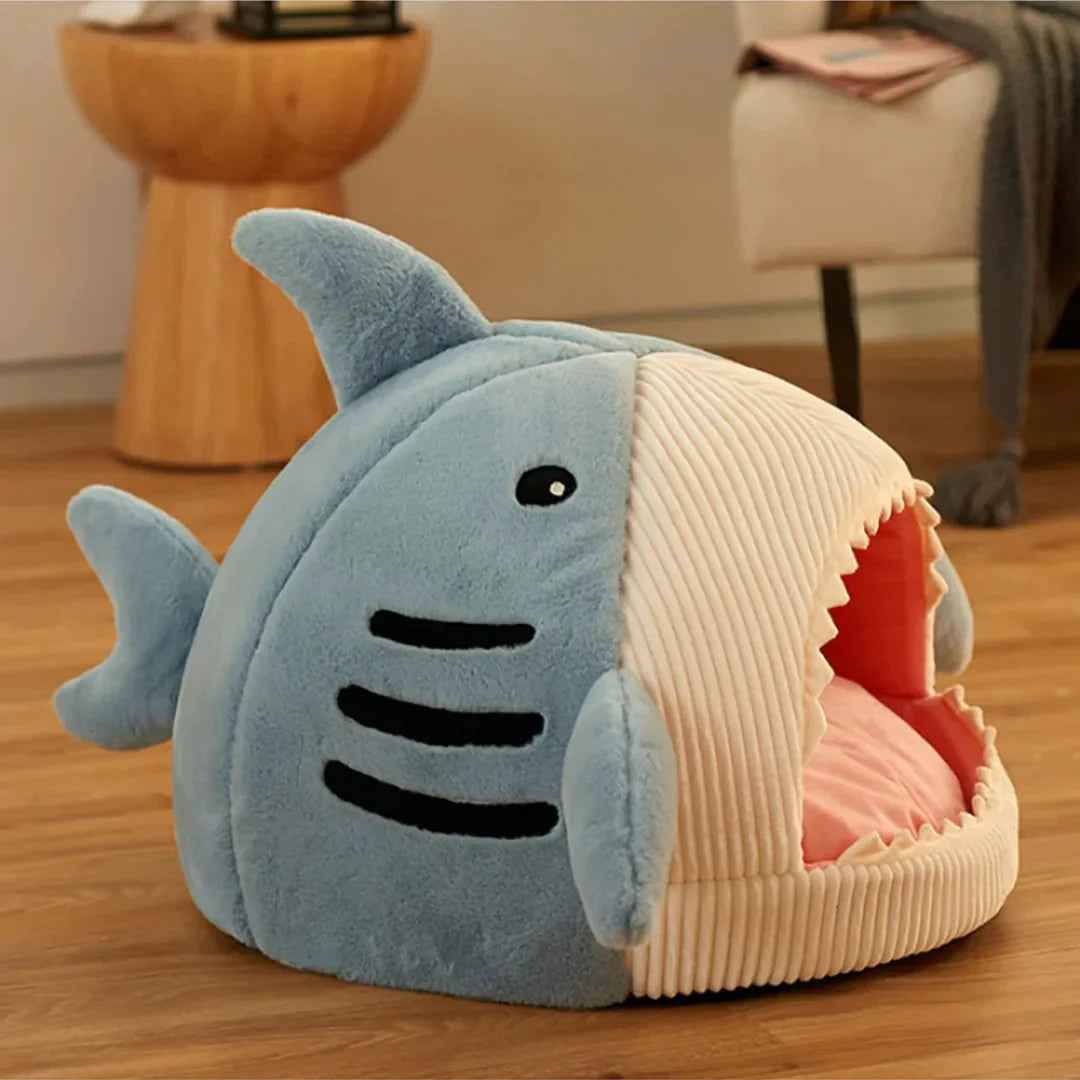 Luxurious Plush Shark Bed for Your Pet's Comfort and Style