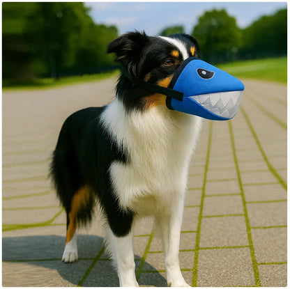 Unleash the Fun with Our Shark-Shaped Dog Muzzle! 🦈 Breathable & Adjustable for Your Furry Friend! 🐾
