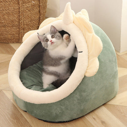 Cozy & Chic Cat Bed: The Perfect Lounger for Your Furry Friend! 🐾💕