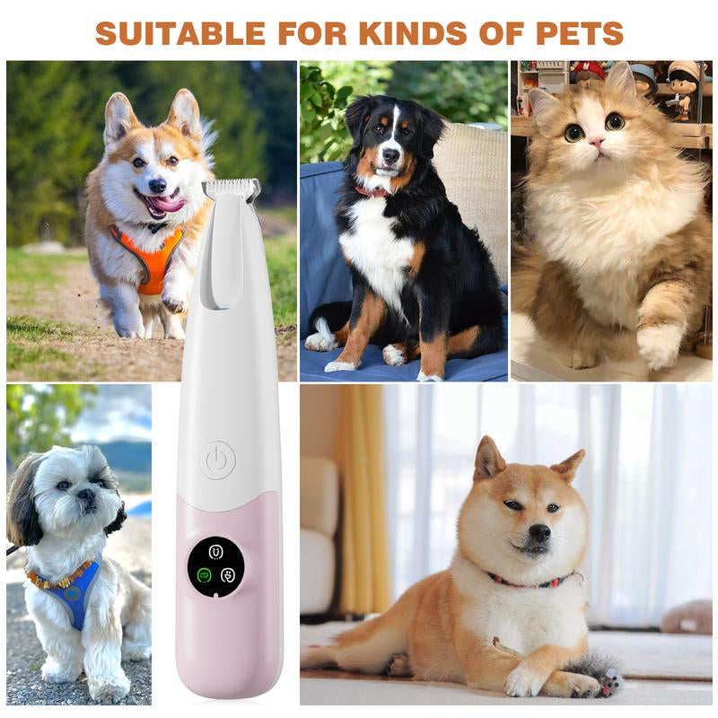 Popular Items Rechargeable Pet Hair Trimmer Kit, Pet Paw Trimmer, Cordless Quiet Dog Trimmer for Grooming with LED Light, Small Dog Grooming Clippers for Dogs & Cats, Pet Grooming Tool,Waterproof, Low Noise Pet Shaver