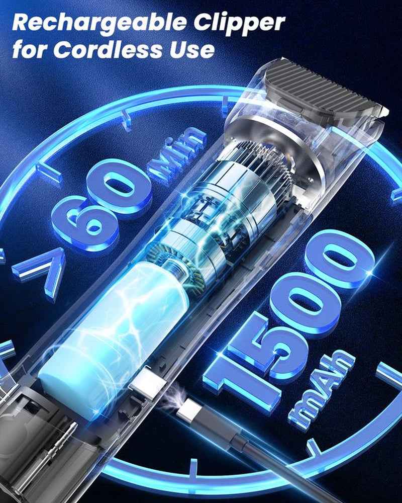 Buenkee Dog Grooming Vacuum, 4.5L Extra-Large Dust Cup Dog Grooming Kit, 14000Pa High-Suction Pet Groomer with Clippers, Low-Noise All-In-One Shedding Control Set for Home Use