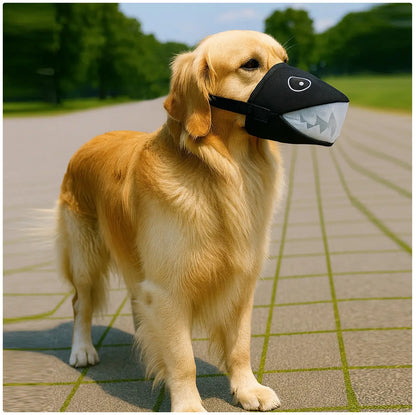 Unleash the Fun with Our Shark-Shaped Dog Muzzle! 🦈 Breathable & Adjustable for Your Furry Friend! 🐾