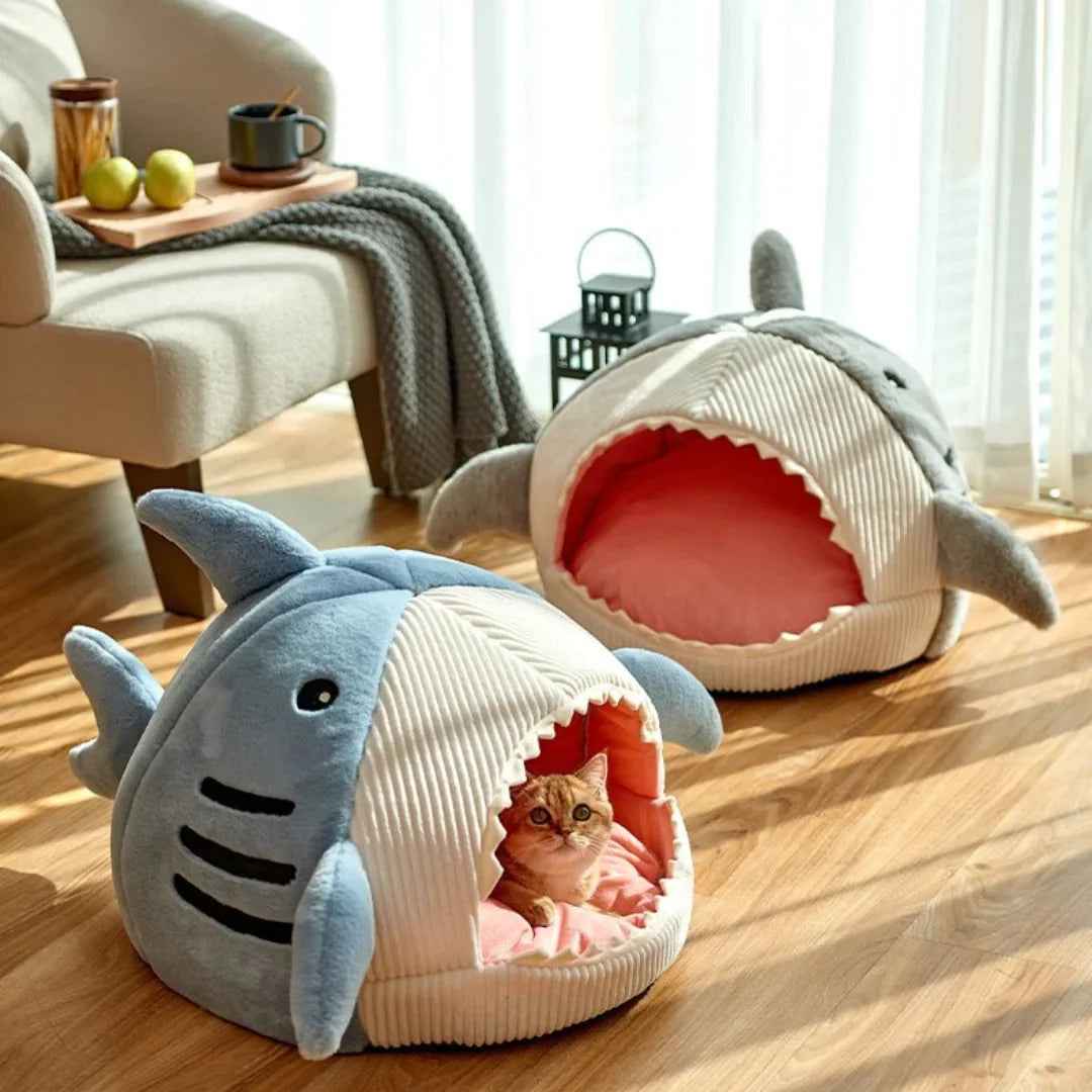 Luxurious Plush Shark Bed for Your Pet's Comfort and Style