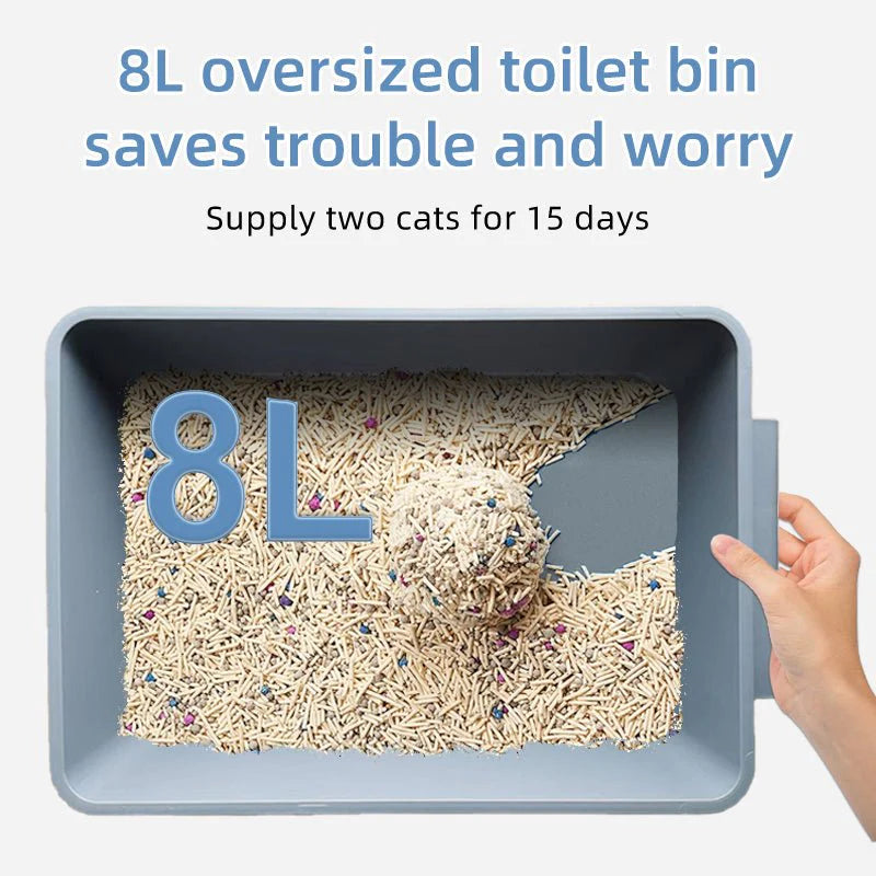 Say goodbye to scooping! 🐾 Check out the HEYBO Self-Cleaning Cat Litter Box - 80L of automatic convenience for your furry friend! 🐱✨