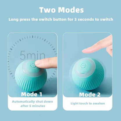 Electric Cat Ball Toys Automatic Rolling Smart Cat Toys Interactive for Cats Training Self-Moving Kitten Toys for Indoor Playing