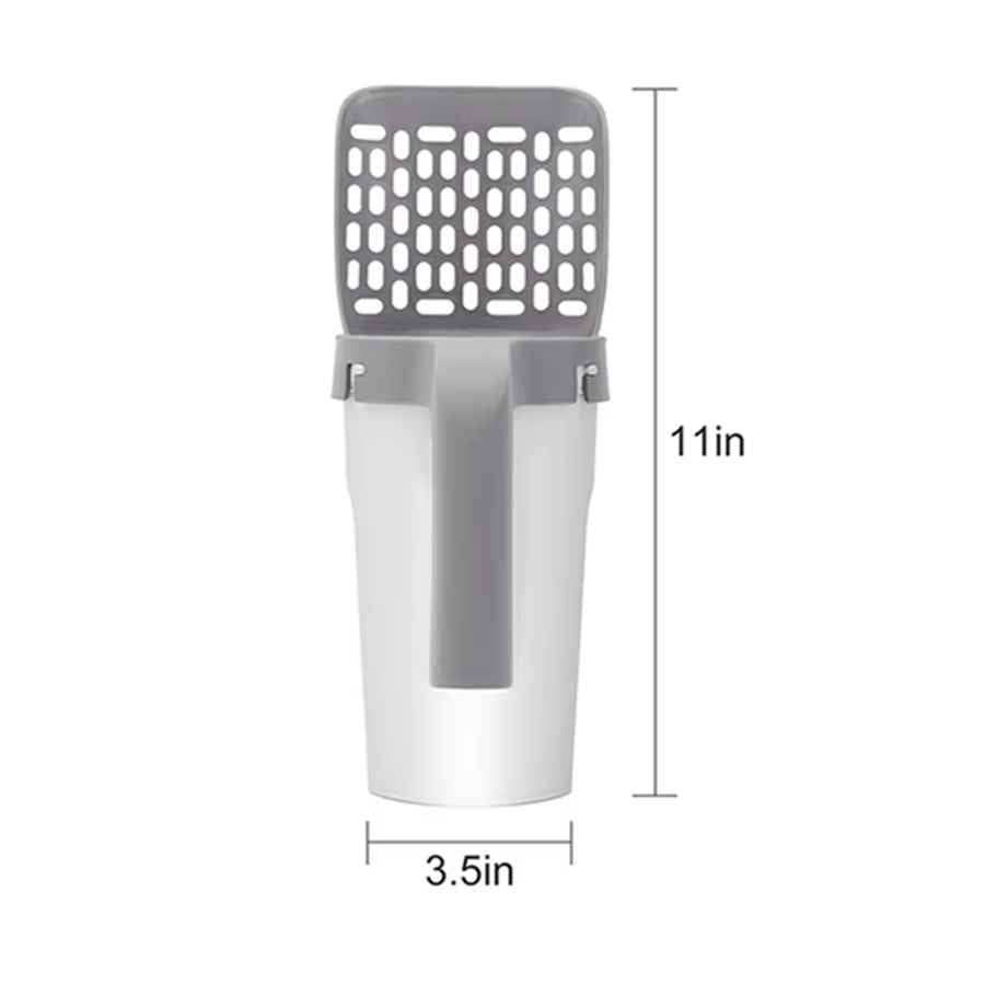 One Piece Cat Litter Scoop Set, Cat Poop Scoop Set, Pet Toilet Pick Up, Detachable and Portable Installation