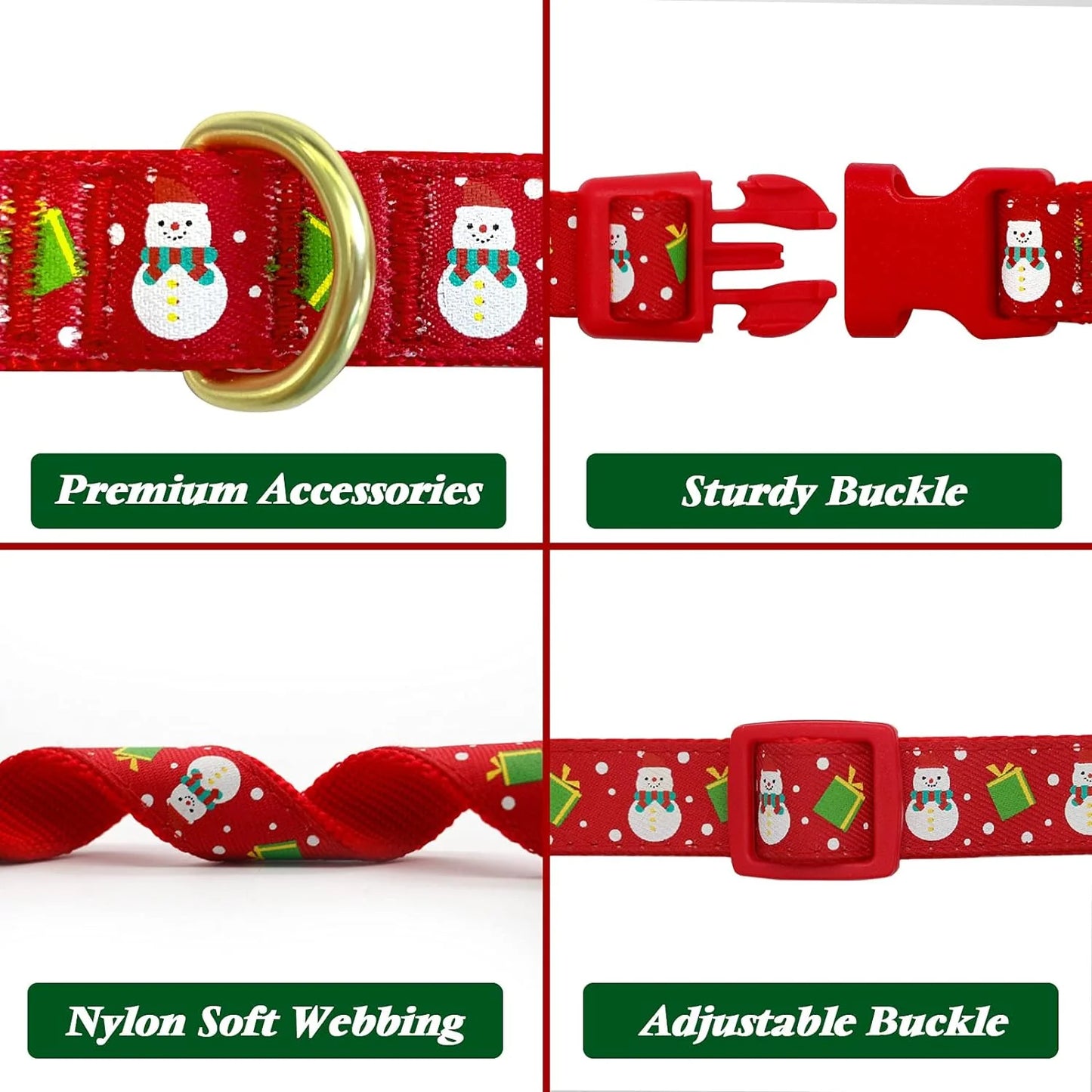 Get Your Pup Festive with Our Adjustable Christmas Dog Collar - Complete with Adorable Antler Bow Tie and Snowman Design! Perfect for Medium Dogs! 🎄🐾