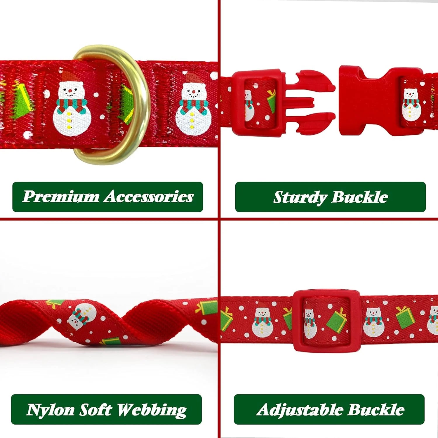 Get Your Pup Festive with Our Adjustable Christmas Dog Collar - Complete with Adorable Antler Bow Tie and Snowman Design! Perfect for Medium Dogs! 🎄🐾
