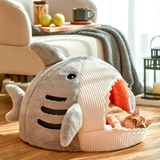 Luxurious Plush Shark Bed for Your Pet's Comfort and Style