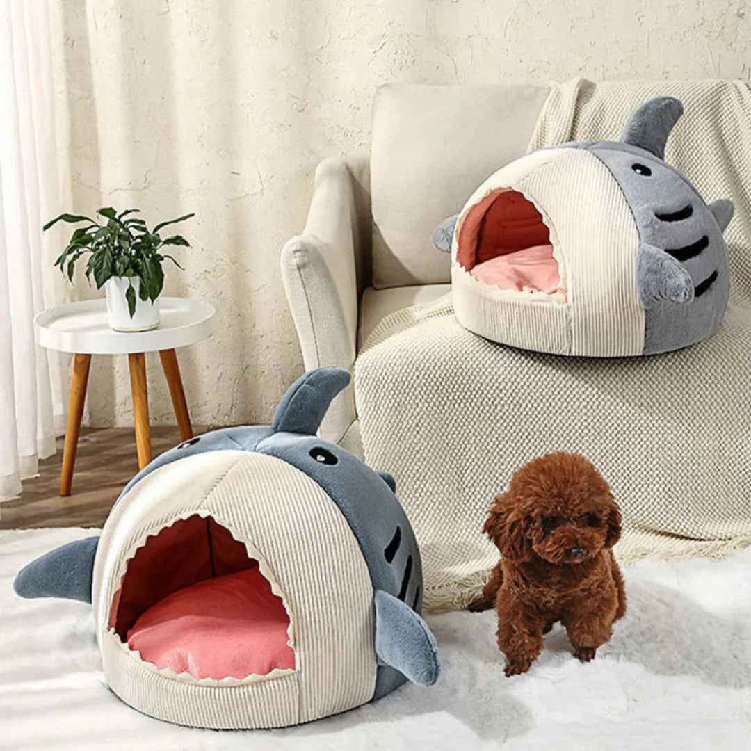 Luxurious Plush Shark Bed for Your Pet's Comfort and Style