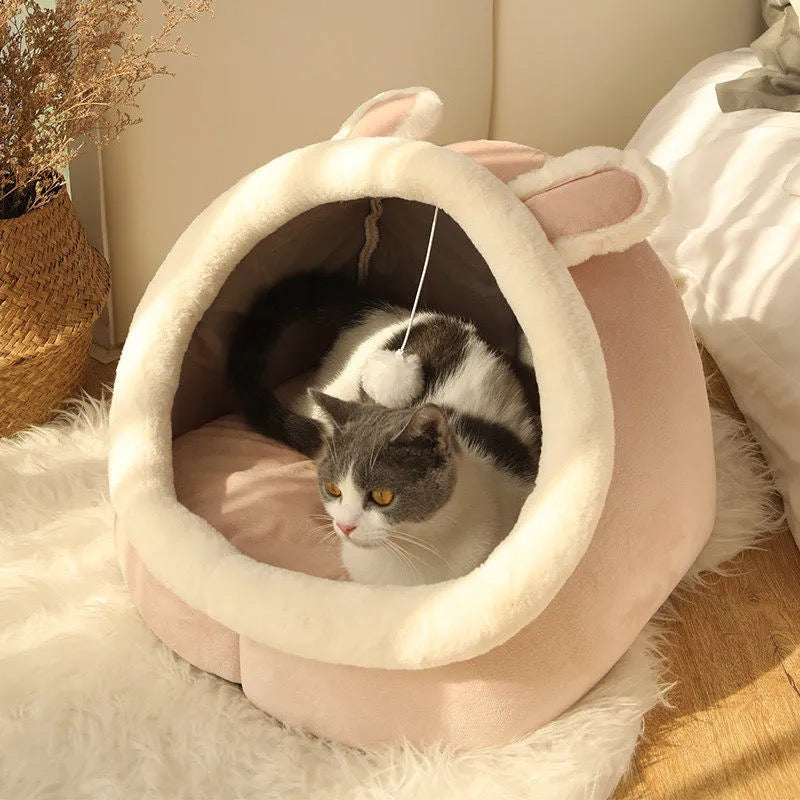 Cozy & Chic Cat Bed: The Perfect Lounger for Your Furry Friend! 🐾💕