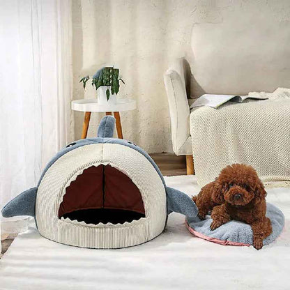 Luxurious Plush Shark Bed for Your Pet's Comfort and Style