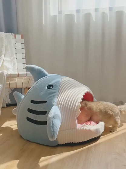 Luxurious Plush Shark Bed for Your Pet's Comfort and Style