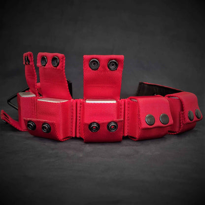 Weighted dog training collar- Red. Large breeds. 5 lbs total. removable weights